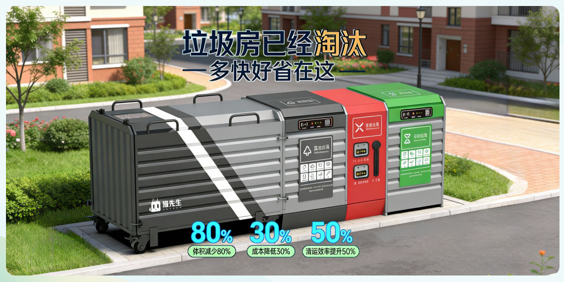 貓先生垃圾分類，垃圾分類設(shè)備廠家，垃圾房，垃圾分類房