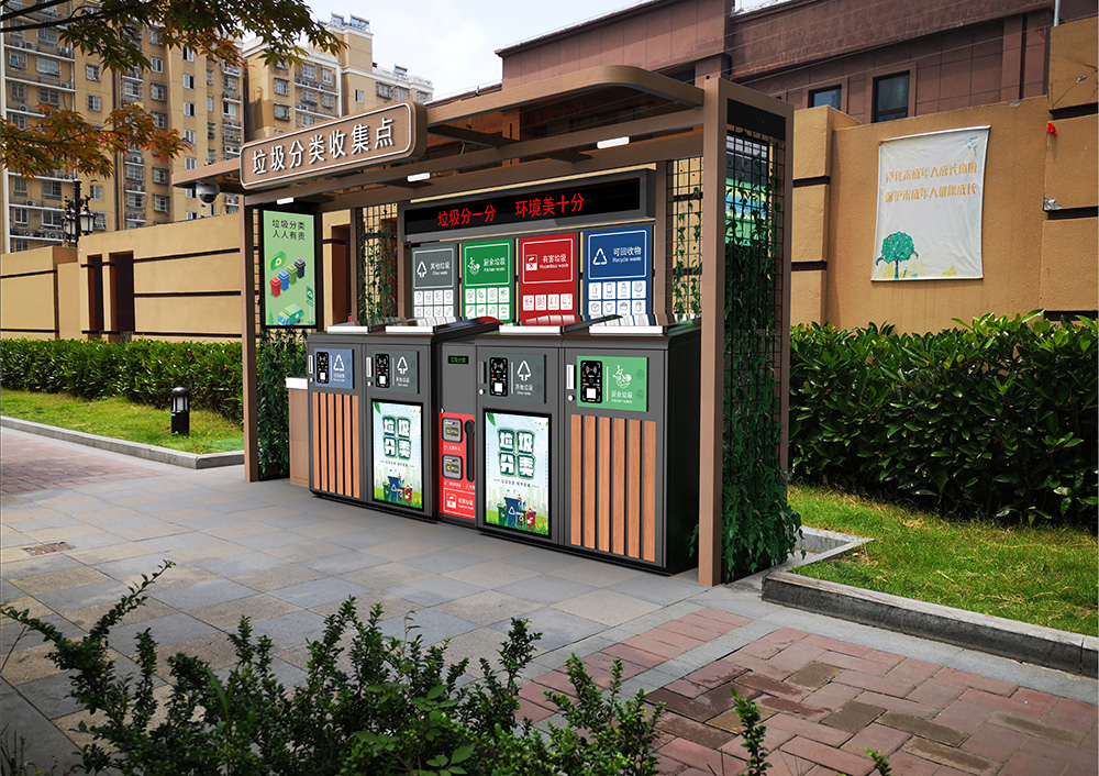 貓先生智能垃圾分類房，定時(shí)定點(diǎn)垃圾收集站 ，垃圾房生產(chǎn)廠家