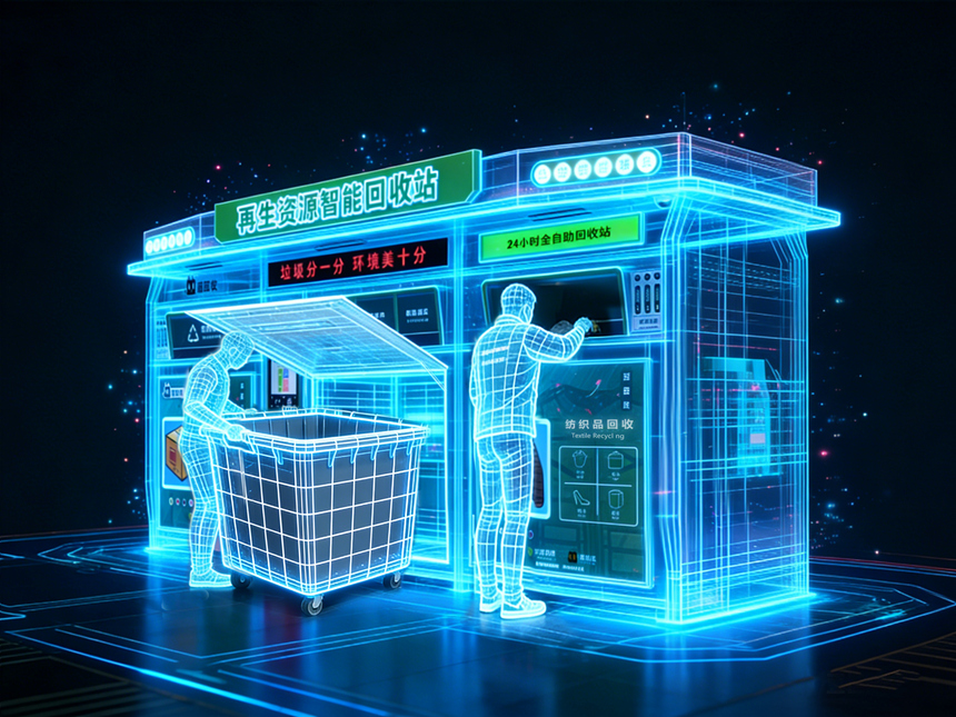 貓先生智能廢品回收箱，再生資源收集柜，小區(qū)垃圾回收站生產(chǎn)廠家